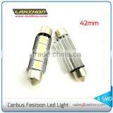 CE RoHS 42MM 4 Pcs 5050 SMD Festoon C5W Canbus Led Car Light With Aluminum Heatsink Supplier's Choice