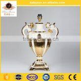 Large Size Fancy Luxury Crystal 21"ceramic Floor Lamp With Gold thumbnail-1