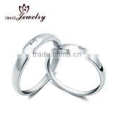 latest design diamond big silver rings made with Chinese 3A zircon