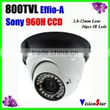 Effio-A 673+4151 Sony 960H Exview CCD Video Surveillance Vandalproof Camera 2.8-12mm Led