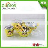 Food Grade Kids Bowl Set/steel and PP Children Dinner Set/durable Dinnerware Set