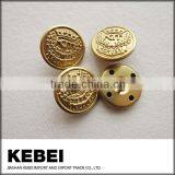 new design latest fashion golden button with costom design