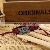 Cheaper Punk Style Genuine Leather Women Bracelet Wholesale Bangles Jewelry thumbnail-1