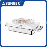 Sunnex High Quality Stylish Highly Polished Stainless Steel Full Size 8.5 ltr / 9.0 U.S. Qt Induction Chafing Dish