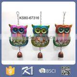 New and Hot Selling Metal Owl Wind Bell Owl Hanger Wall Decoration Home Decoration thumbnail-1
