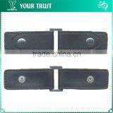 Gunmetal Alloy Buckle Stud Black Coat Leather Toggle Buttons thumbnail-5