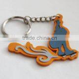 Fashion Eco-friendly Silicone Fox Tail Keychain