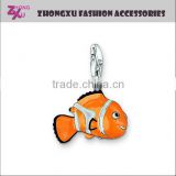 new silver and gold plated DIY custom 3D animal fish charms
