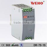 DIN Rail Switch Power Supply 75w DR-75-15 15v 5amp