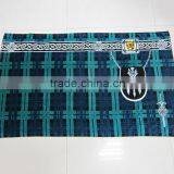 100% Cotton Velour Printed Scottish Plaid Beach Towel Plaid Printed Scottish Beach Towel thumbnail-4