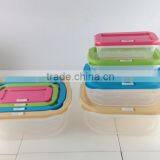 Environment Protection Insulated Plastic Square Storage Boxes in Set