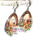 Alloy Earrings Set In Hyacinth Jewelry Crystal Drop Earrings thumbnail-2