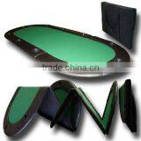 Deluxe Oval Texas Hold'em 10 Player 3 Fold 79 " Inch Poker Table Top w/ Case thumbnail-1