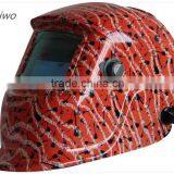 Red Colorful Music Score Solar Power Auto Darken Welding Helmet Flip up Welding Helmet thumbnail-1