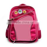 School Bag with One Front Pocket and Two Side Mesh Pouches Holding for Bottles