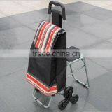 Stair climbing folding shopping trolley.