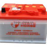 High quality 12V Dry charged car battery DIN66 12V 66AH