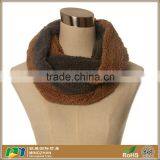 Women Winter Cozy Grey And Brown Cheap Infinity Faux Mink Fur Scarf