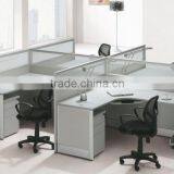 4 Seats Modern OEM 320 Aluminum Melamie Office Partition Workstation Furniture thumbnail-1