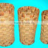 Three Pieces Water Hyacinth Home Storage Basket