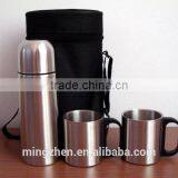 Fashionable Stainless Steel Gift Set 500ml Vacuum Flask and 2pcs 220ml Stainless Steel Coffee Mug thumbnail-3