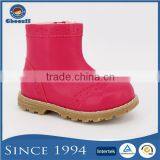 Hot selling side zipper design fancy fuchsia girl kids soft boots