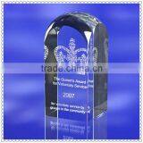 3d Laser Engraved Dome Top Crystal Block For Loyal Gifts thumbnail-1
