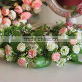 Artificial Rose Flower Head Wreath Garland For Wedding Prom Party And Christmas Decoration thumbnail-1