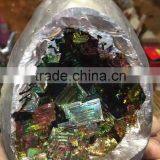 Wholesale Top Quality Small Natural Rainbow Quartz Crystal Geode Cluster for Decoration thumbnail-2
