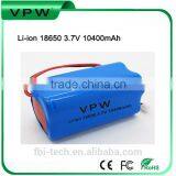 High Power Rechargeable 18650 3.6V 10400mAh Li-ion Battery Cell for Electronic Machine thumbnail-3