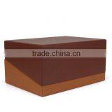Chinese Factories Wholesale Custom High-grade Leather Watch Box, Brown Rectangle Gift Box thumbnail-3