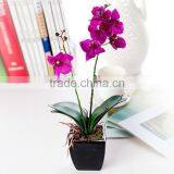 Succulent Plants Tropical Plants Artificial Succulent Plants With Pot, Rose Red Artificial Potted Phalaenopsis Orchid