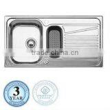 Satisfying Service Factory Supply Kitchen Stainless Steel Sink With Drainboard thumbnail-1