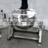 SUS Jacket Big Outdoor Industrial Steam Cooking Pots With Mixer thumbnail-3