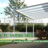 Garden Balcony Popular Gazebo With Polycarbonate Shed and Elegant Appearance Design for Sale thumbnail-2