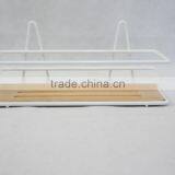 Metal & Bamboo Bathroom Caddy With Suction thumbnail-2