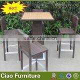 Outdoor Bar Furniture for Sale Leisure Bar Counter and Bar Stool Set thumbnail-3
