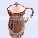 LATEST 100% SOLID COPPER WATER PITCHER, HAMMERED COPPER WATER POT, INDIAN MANUFACTURER OF 100% COPPER WATER JUG