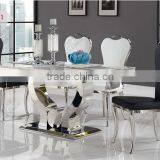2015 Best Seller Marble Dining Table/stainless Steel Dining Table AH 2197 thumbnail-4