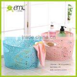 High Quality Plastic Storage Basket Lace Hollow Laundry Basket PP Clean for Home thumbnail-1