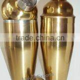 Stainless Steel Cocktail Shaker - Brass/Gold Finish thumbnail-1