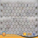 Calcutta White Marble Stone Mosaic Hexagonal for Wall thumbnail-1