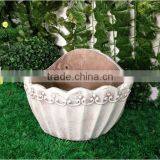 Fiberglass Clay Wall Hanging Planter Pots Wholesale thumbnail-1
