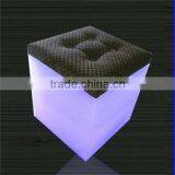 Cordless Rechargeable Battery Operated PE Plastic 16 Color Change Light Up LED Cube Chair