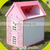 Best Design Pink House Toys Wooden Dollhouse High Quality Pink House Toys Wooden Dollhouse for Girls W06A020 thumbnail-5