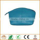 Leather Cosmetic Pouch Aqua thumbnail-1