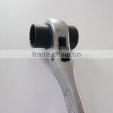 CRV Forged Reversible Double Sockets 19/21mm Ratchet Spanner Wrenches thumbnail-6