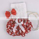 Wholesale Adorable Baby Diaper and Crochet Tube Top3 Sets , Satin Baby Bloomers, Baby Ruffle Bloomers , Toddler Cute Bloomer thumbnail-3