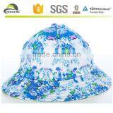 Men Women Cotton Coconut Tree Pattern Bucket Fisherman Hats Caps thumbnail-1
