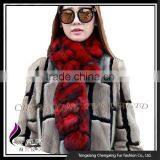 CX-S-126C China Supplier Hot Selling Black Fashion Women Rabbit Fur Scarf thumbnail-4
